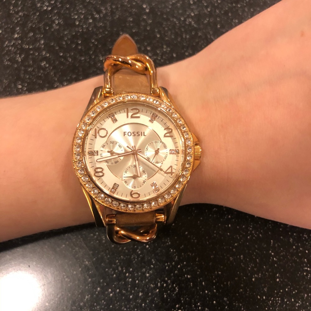 Rose Gold Fossil Watch
